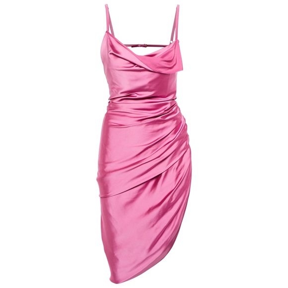 JACQUEMUS La Robe Saudade Satin Mini Dress Size: M | US6, FR38 - Picture 4 of 11